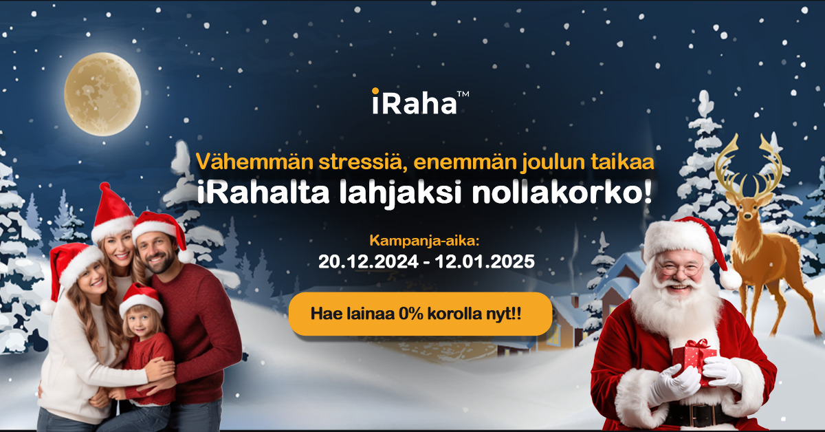 Taianomainen joululahja sinulle iRahalta – avaa ja ihastu